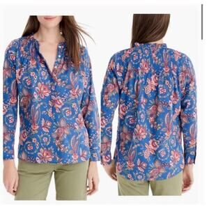 J.Crew Popover Shirt in Liberty Fabric Flora Belle Size 0